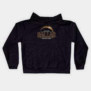 Dallas Texas America 2024 Path Of Totality Solar Eclipse Kids Hoodie